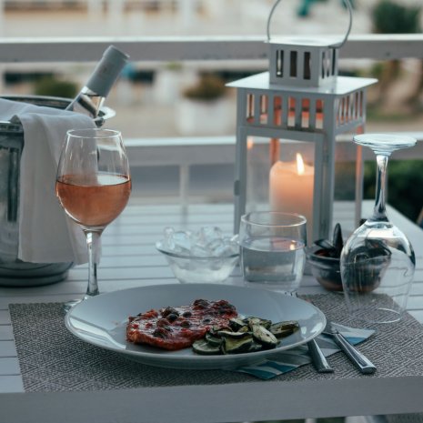 Dinner on our terrace Dinner on our terrace
